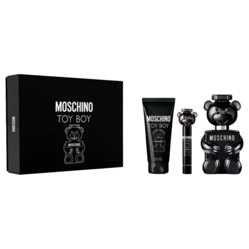 Kit Perfume Moschino Toy Boy Eau de Parfum + Body Gel + Miniatura Masculino