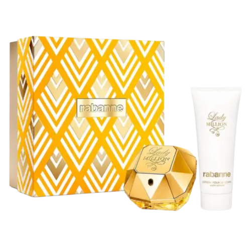 Kit Perfume Rabanne Lady Million Eau de Parfum 80ml + Body Lotion 100ml Feminino