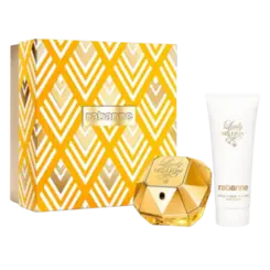 Kit Perfume Rabanne Lady Million Eau de Parfum 80ml + Body Lotion 100ml Feminino