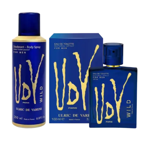 Kit Perfume Ulric de Varens UDV Wild 100ml + Desodorante/Body Spray 200ml
