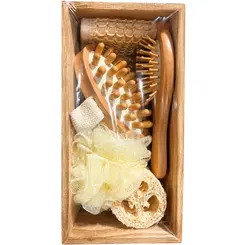 Kit Banho Com 5 Peças - Caixa de Madeira