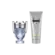 Kit Perfume Rabanne Invictus Eau de Toilette 50ml + Shampoo Cabelo e Corpo 100ml Masculino