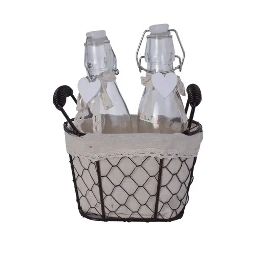 Cesta para 2 Garrafas 17x10x20,5cm 413-160001