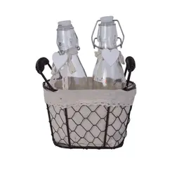 Cesta para 2 Garrafas 17x10x20,5cm 413-160001