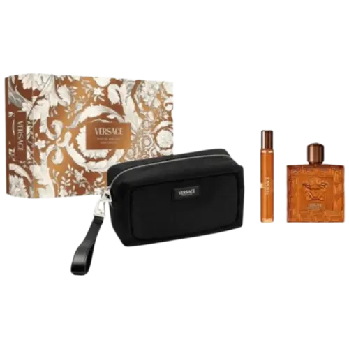 Kit Perfume Versace Eros Najim Parfum 100ml + Travel Spray 10ml + Nécessaire Masculino